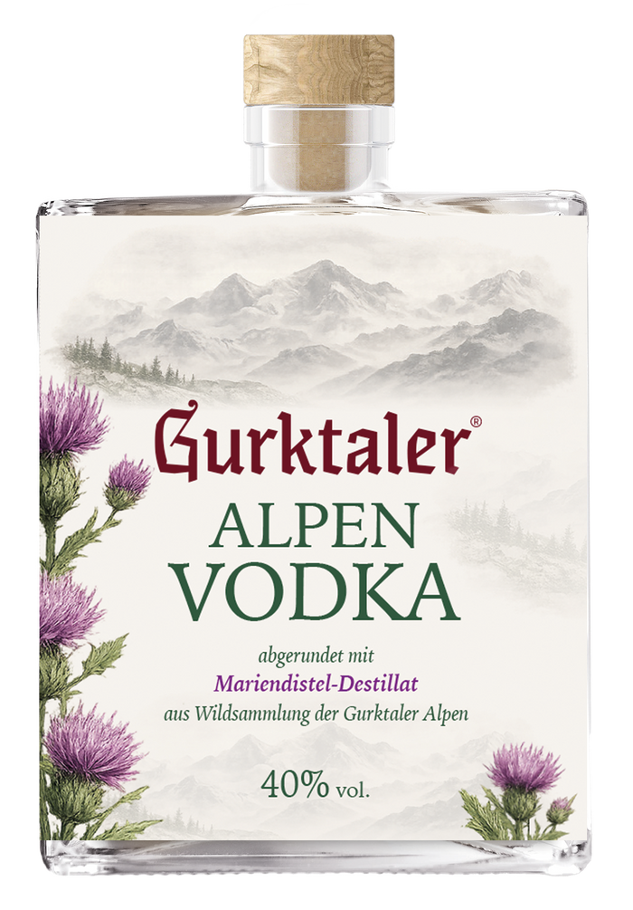 Gurktaler Alpen Vodka mit Mariendistel 0,5l, 40% vol.