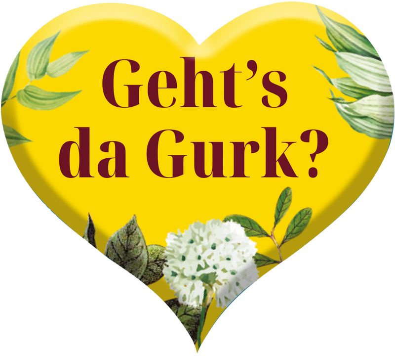 Gurktaler Ansteckpin "Geht's da Gurk?"